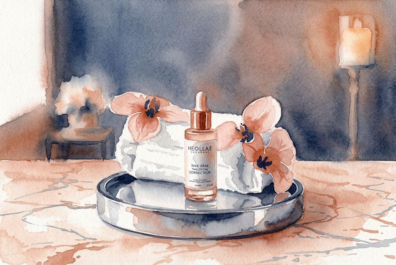 Luxury med spa treatment tray with serum, towels and orchids on marble — Botox wrinkle relaxer treatments at Envision Medical Care in Ripley, WV